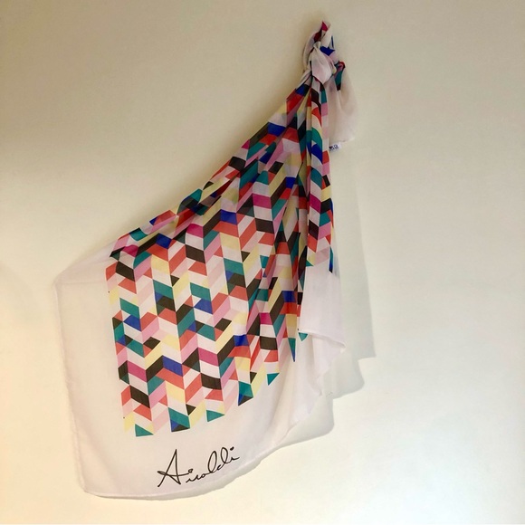 Airoldi Collection Geometric Pattern Scarf - Picture 1 of 4